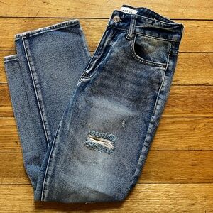 Pac Sun | distressed medium wash mom jean